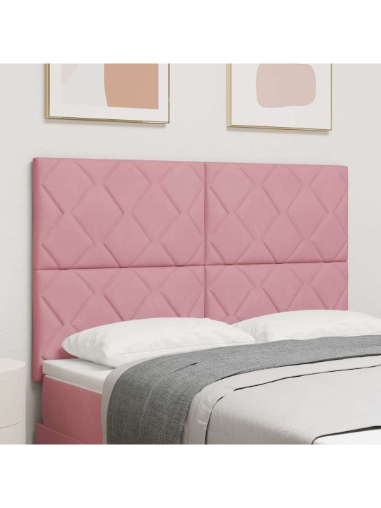 LED gultas galvgalis geometric manuāls rozā 160 cm samts