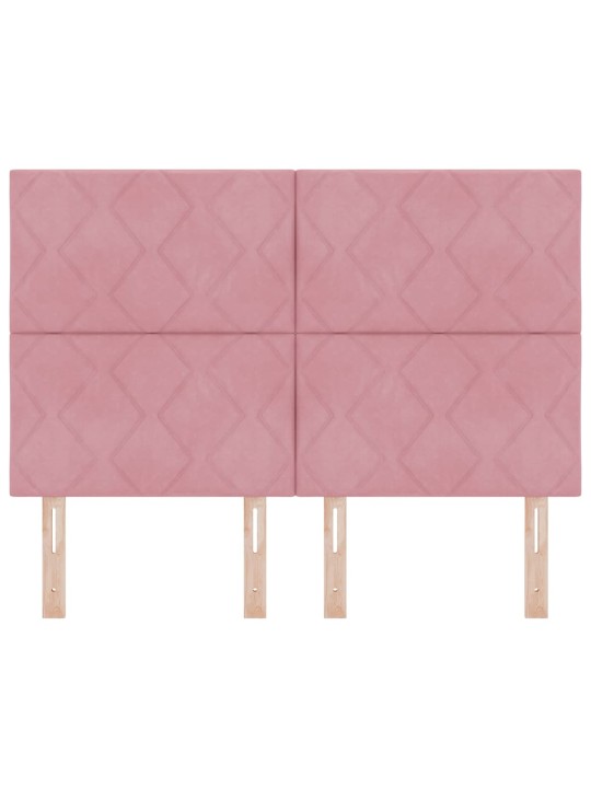 LED gultas galvgalis geometric manuāls rozā 160 cm samts