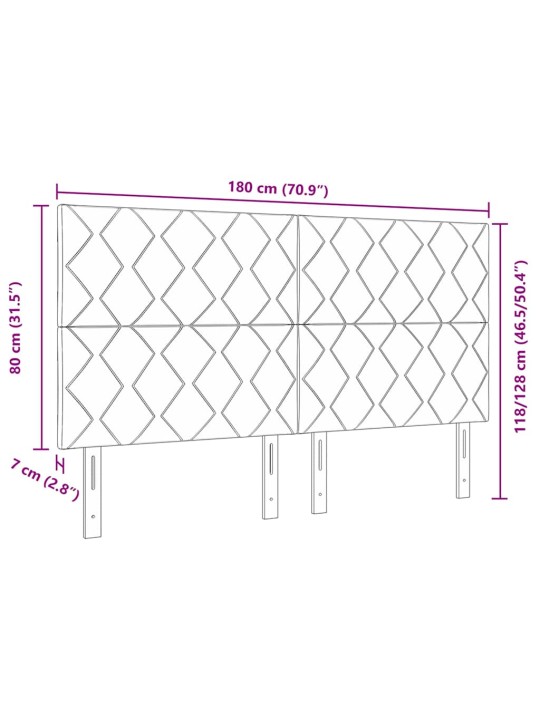 Galvgalis ar led sloksnes lukturiem brūna 180 cm audums