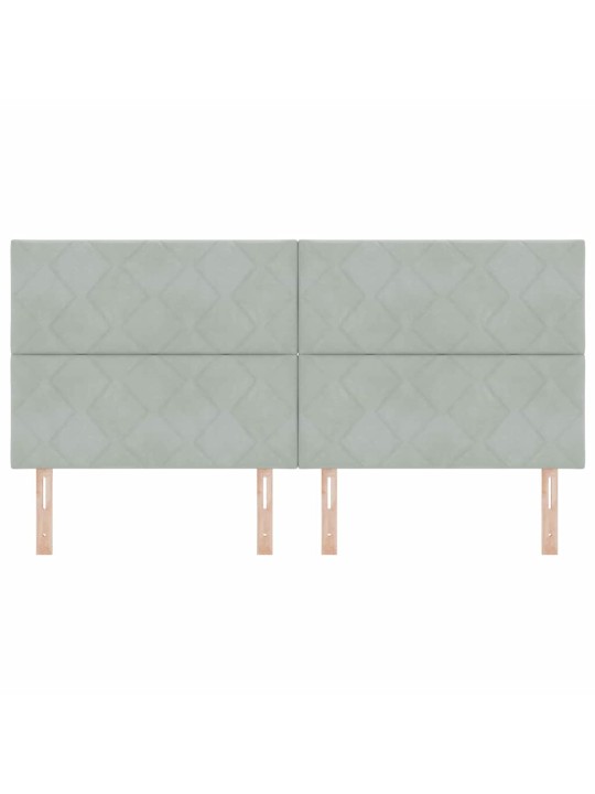 Led gultas galvgalis geometric gaiši pelēka 200 cm samts