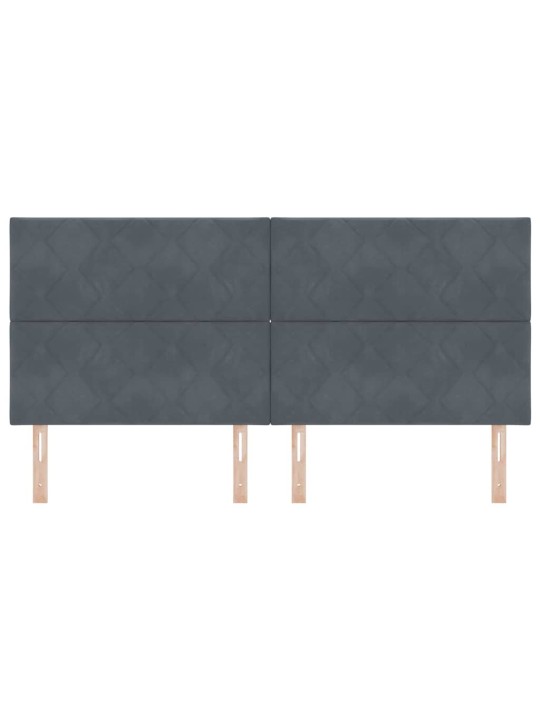 Led gultas galvgalis geometric tumši pelēka 200 cm samts
