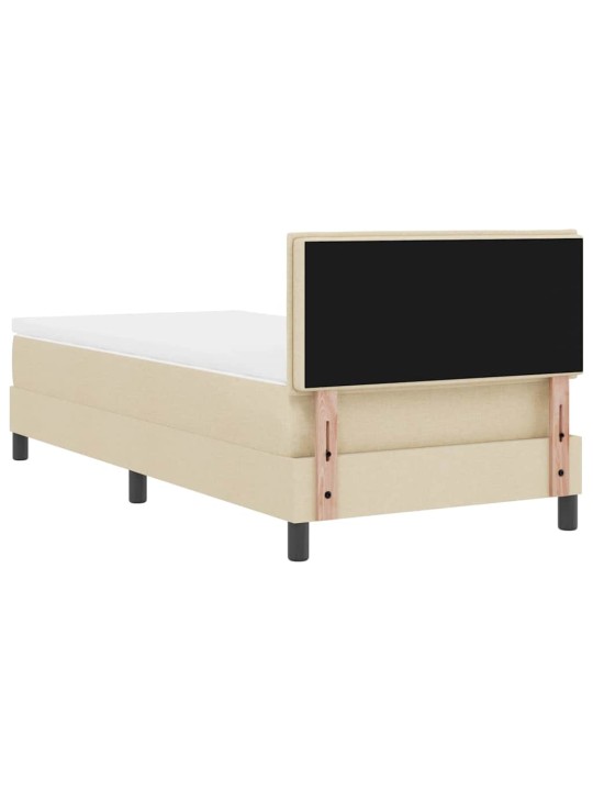 Kontinentālā gulta ar matraci krēmkrāsa 100 x 200 cm audums