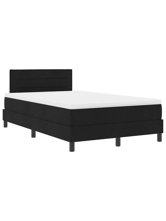 Kontinentālā gulta ar matraci melna 120 x 190 cm audums