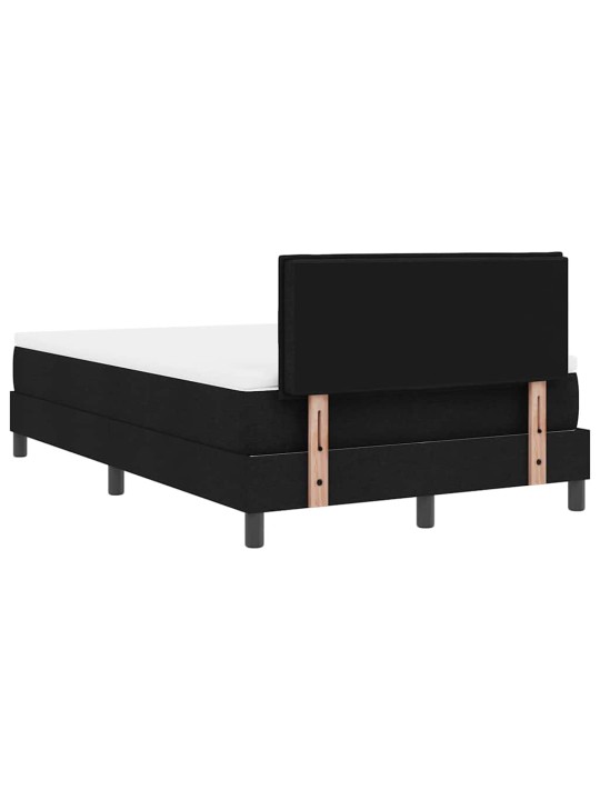 Kontinentālā gulta ar matraci melna 120 x 190 cm audums