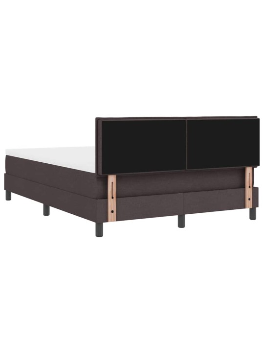 Kontinentālā gulta ar matraci tumši brūna 140 x 190 cm audums