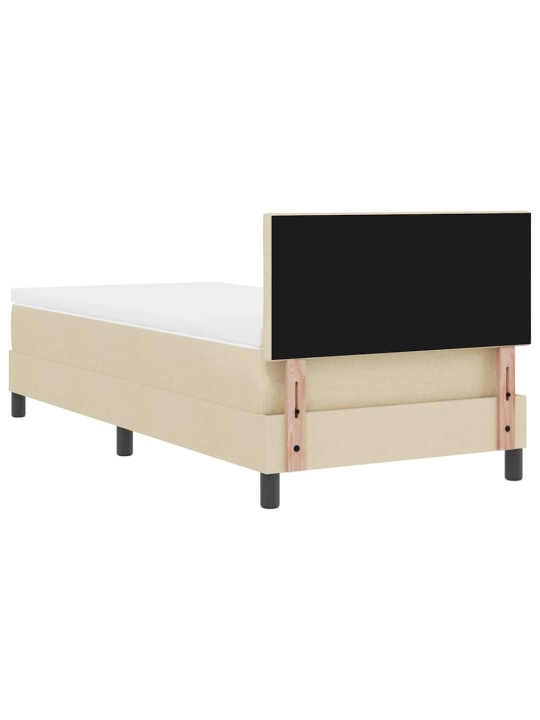 Kontinentālā gulta ar matraci krēmkrāsa 100 x 200 cm audums