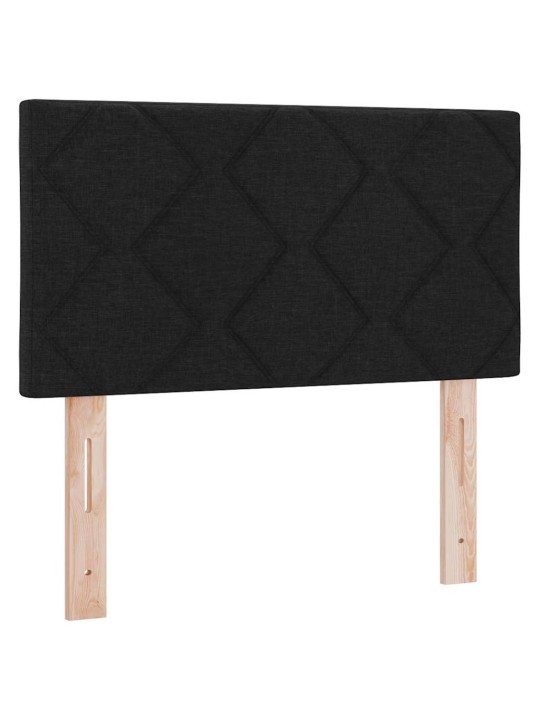 Kontinentālā gulta ar matraci melna 120 x 190 cm audums