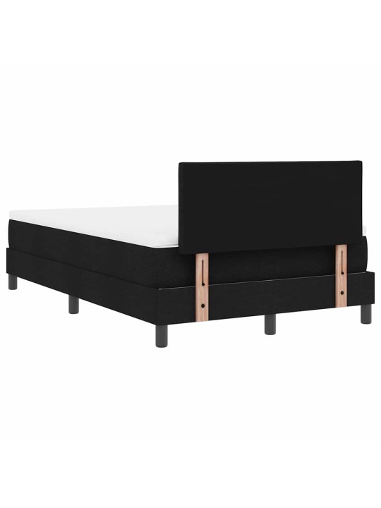 Kontinentālā gulta ar matraci melna 120 x 190 cm audums