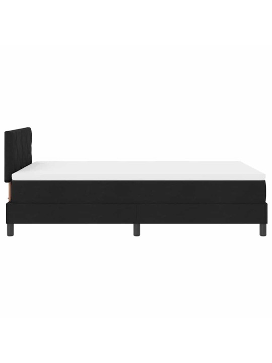 Kontinentālā gulta ar matraci melna 120 x 200 cm audums