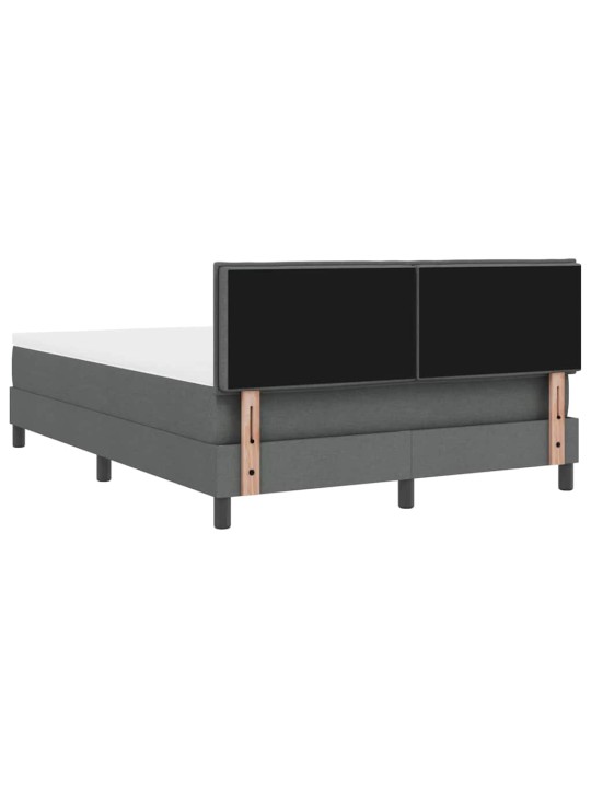 Kontinentālā gulta ar matraci tumši pelēks 140 x 190 cm audums