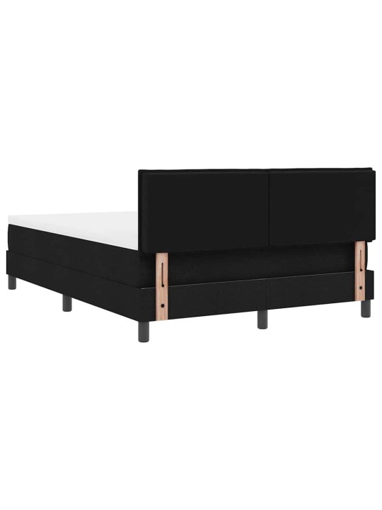 Kontinentālā gulta ar matraci melna 160 x 200 cm audums