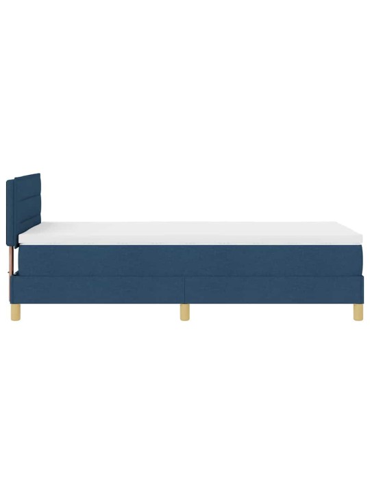 Kontinentālā gulta ar matraci zila 80 x 200 cm audums