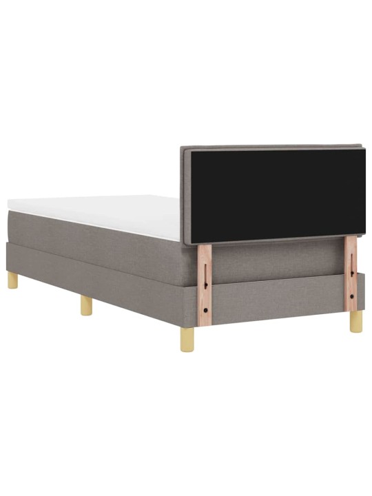 Kontinentālā gulta ar matraci pelēkbrūna 90 x 200 cm audums