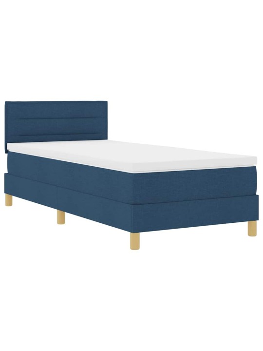 Kontinentālā gulta ar matraci zila 100 x 200 cm audums