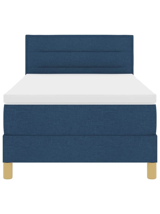Kontinentālā gulta ar matraci zila 100 x 200 cm audums