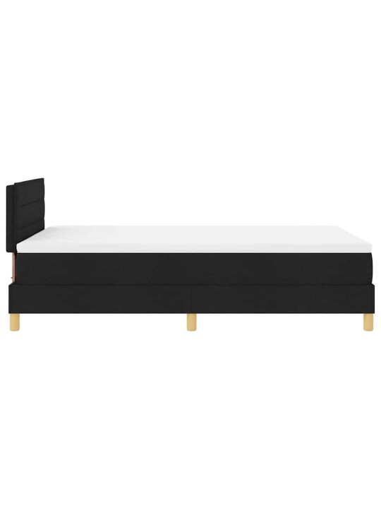 Kontinentālā gulta ar matraci melna 120 x 190 cm audums