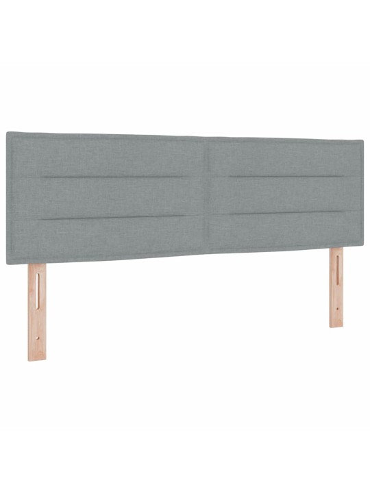 Kontinentālā gulta ar matraci gaiši pelēka 160 x 200 cm audums