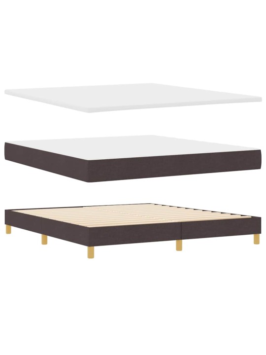Kontinentālā gulta ar matraci tumši brūna 180 x 200 cm audums