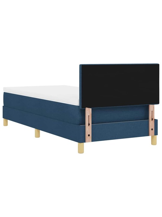 Kontinentālā gulta ar matraci zila 90 x 200 cm audums