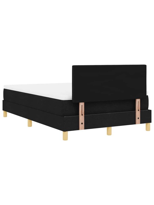 Kontinentālā gulta ar matraci melna 120 x 190 cm audums