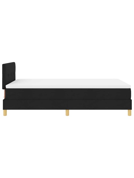 Kontinentālā gulta ar matraci melna 120 x 200 cm audums