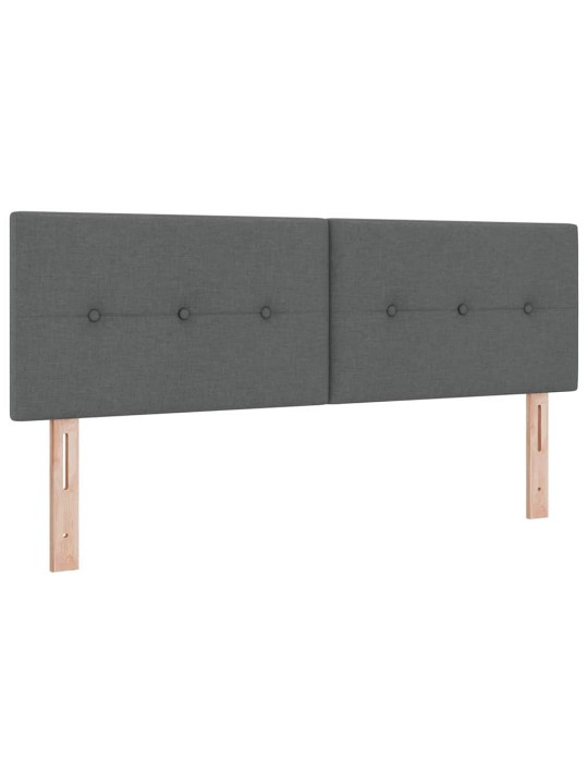 Kontinentālā gulta ar matraci tumši pelēka 160 x 200 cm audums