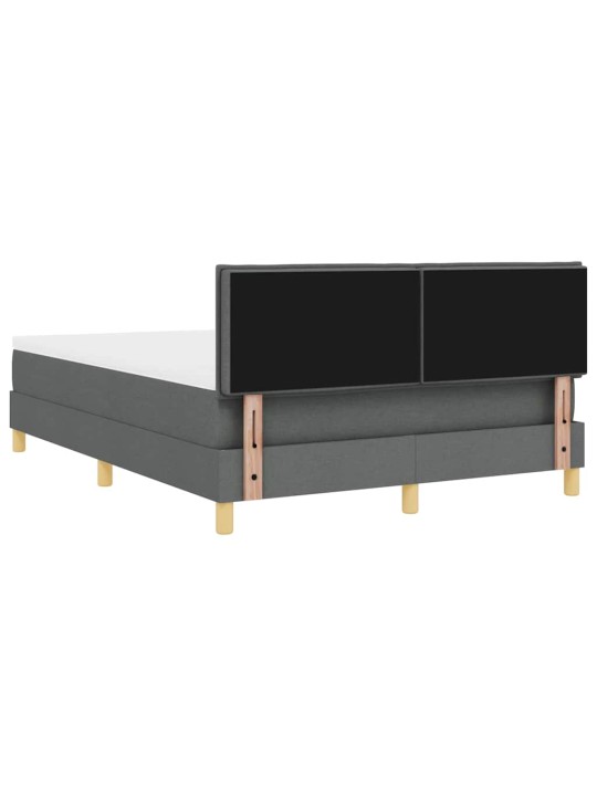 Kontinentālā gulta ar matraci tumši pelēka 160 x 200 cm audums