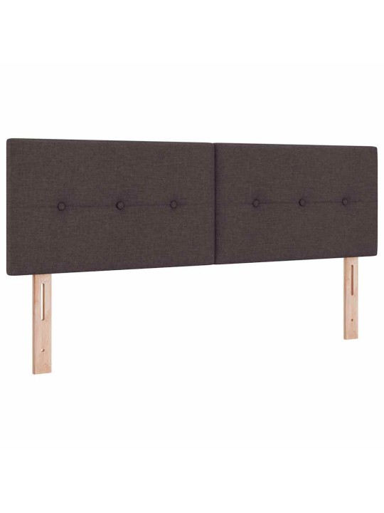 Kontinentālā gulta ar matraci tumši brūna 160 x 200 cm audums