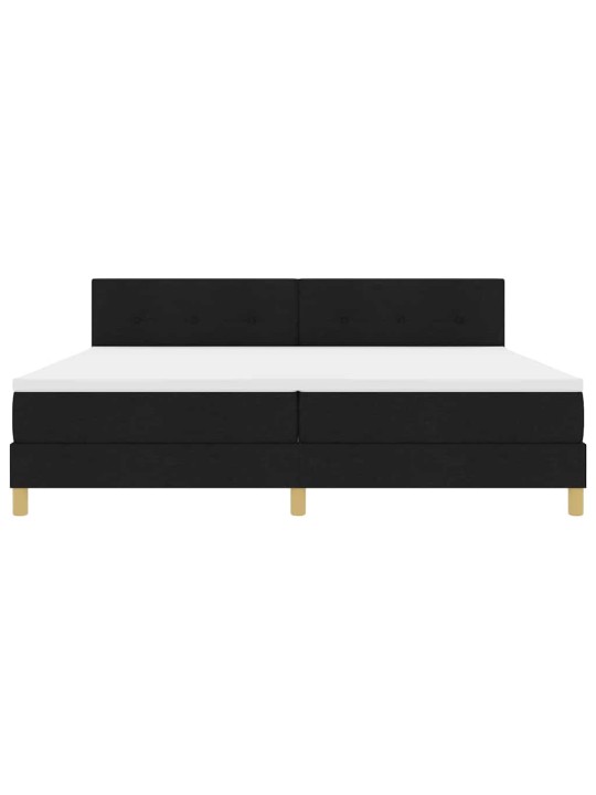 Kontinentālā gulta ar matraci melna 200 x 200 cm audums