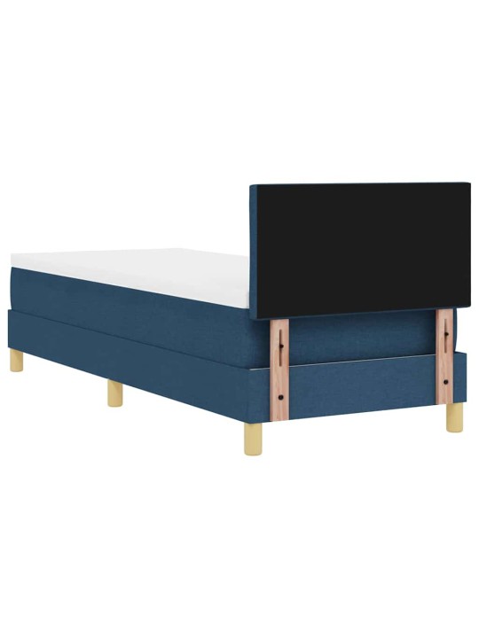 Kontinentālā gulta ar matraci zila 80 x 200 cm audums