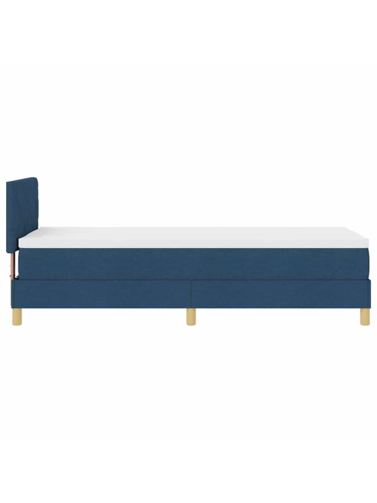 Kontinentālā gulta ar matraci zila 80 x 200 cm audums