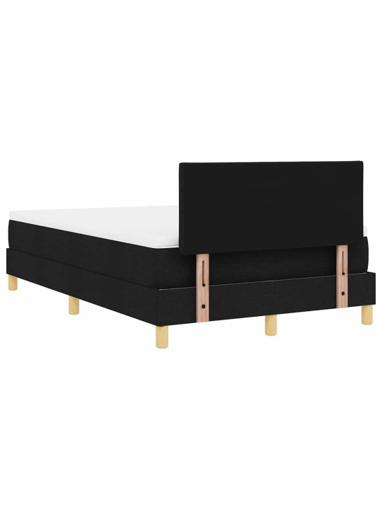 Kontinentālā gulta ar matraci melna 120 x 190 cm audums