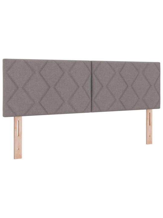 Kontinentālā gulta ar matraci pelēkbrūna 140 x 200 cm audums