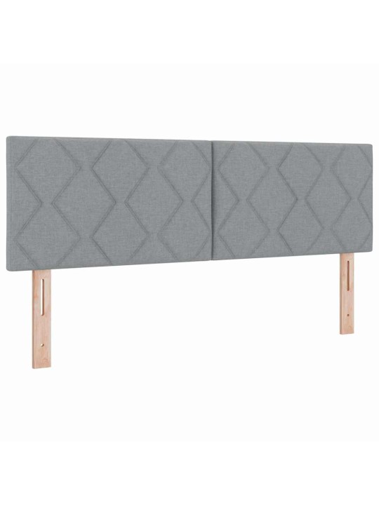 Kontinentālā gulta ar matraci gaiši pelēka 160 x 200 cm audums