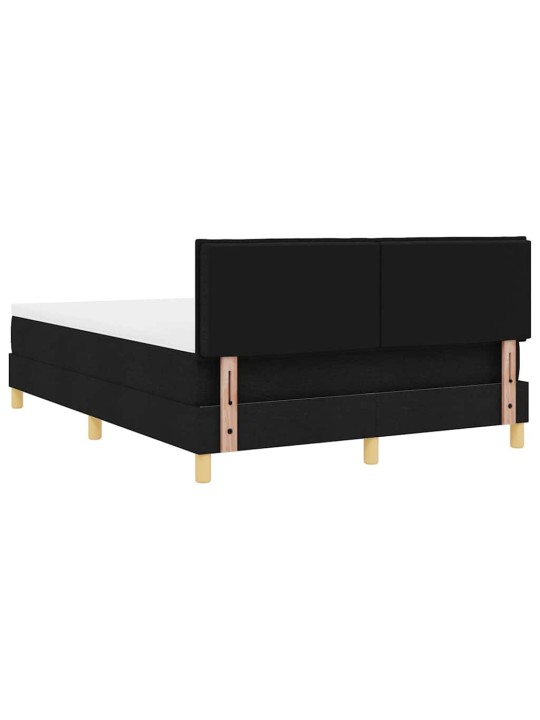 Kontinentālā gulta ar matraci melna 160 x 200 cm audums
