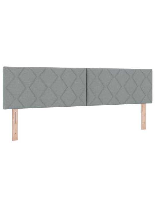 Kontinentālā gulta ar matraci gaiši pelēka 180 x 200 cm audums