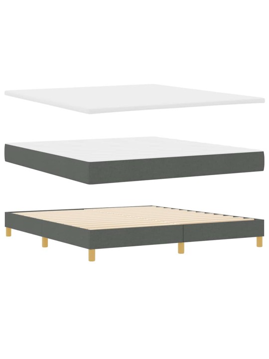 Kontinentālā gulta ar matraci tumši pelēka 180 x 200 cm audums