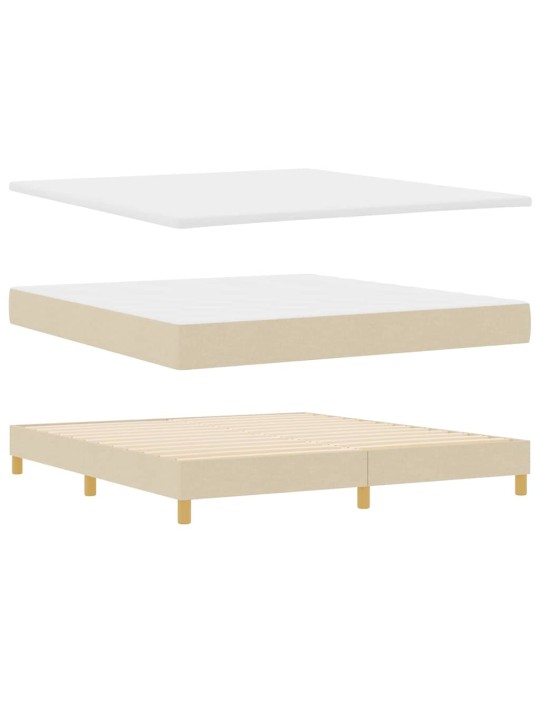 Kontinentālā gulta ar matraci krēmkrāsa 180 x 200 cm audums