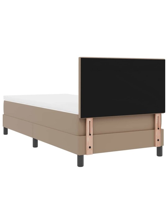 Gultas rāmis ar matraci kapučīno 100 x 200 cm mākslīgā āda