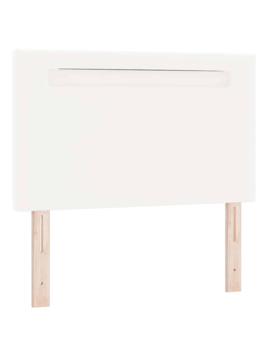 Gultas rāmis ar matraci balts 120 x 190 cm mākslīgā āda