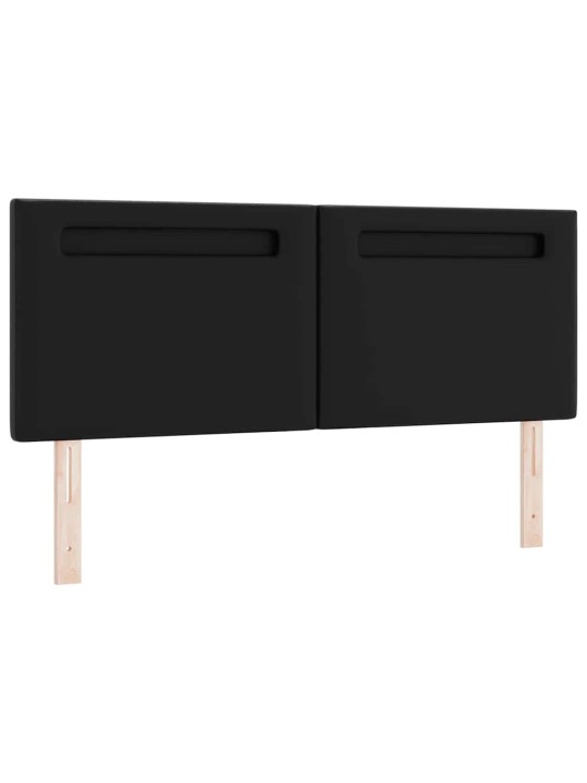 Gultas rāmis ar matraci melna 140 x 190 cm mākslīgā āda
