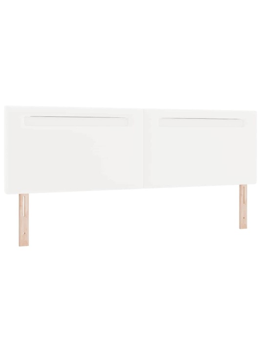 Gultas rāmis ar matraci balts 180 x 200 cm mākslīgā āda