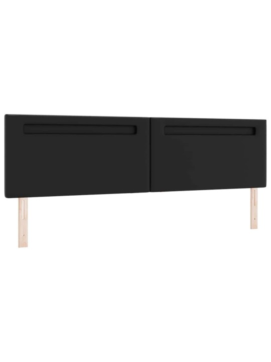 Gultas rāmis ar matraci melna 200 x 200 cm mākslīgā āda