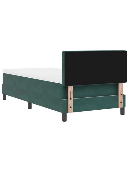 Kontinentālā gulta ar matraču tumši zaļa 90 x 190 cm audums