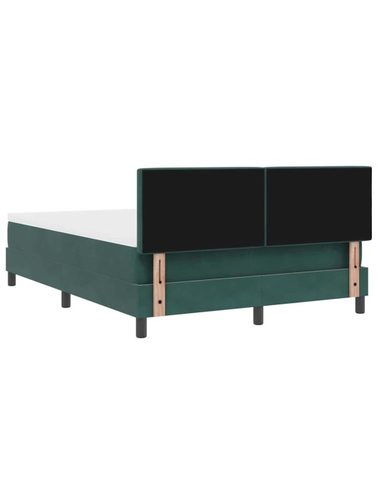 Kontinentālā gulta ar matraču tumši zaļa 140 x 190 cm audums
