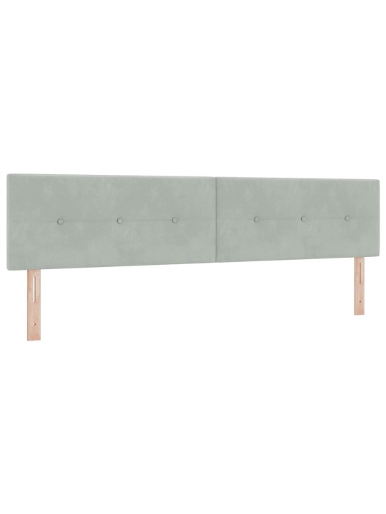 Kontinentālā gulta ar matraču gaiši pelēka 200 x 200 cm audums