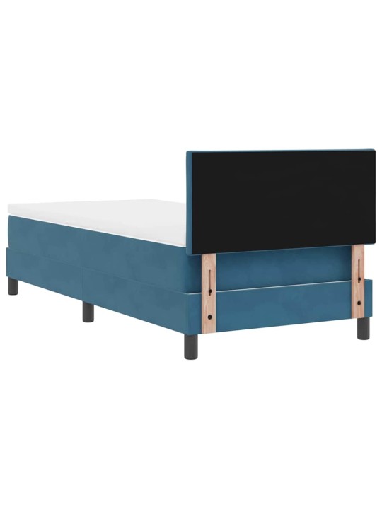 Kontinentālā gulta ar matraču tumši zila 90 x 190 cm audums