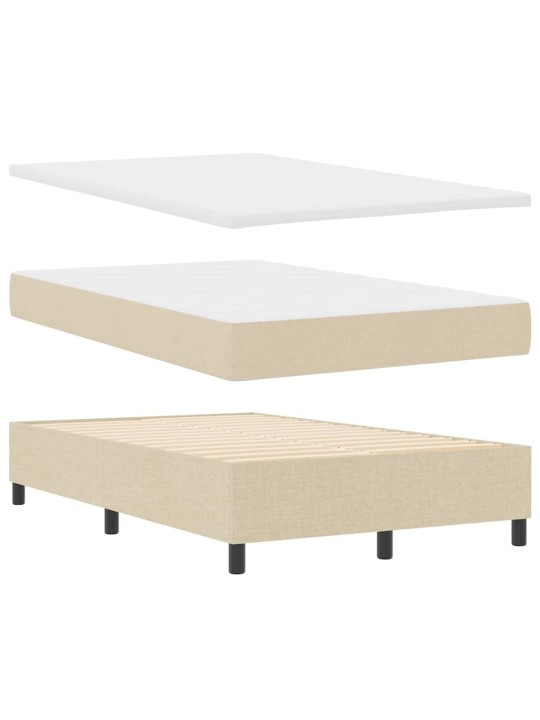 Kontinentālā gulta ar matraci krēmkrāsa 120 x 200 cm audums