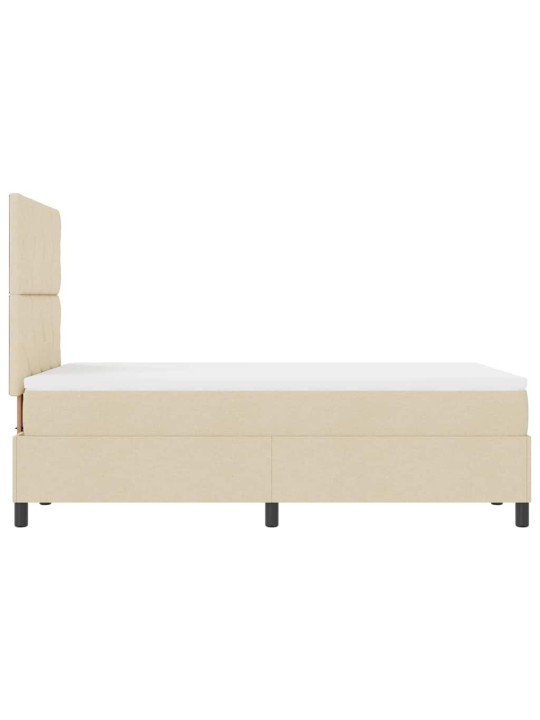 Kontinentālā gulta ar matraci krēmkrāsa 120 x 200 cm audums