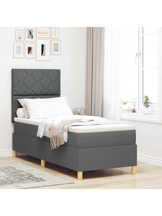 Kontinentālā gulta tumši pelēka 80 x 200 cm audums